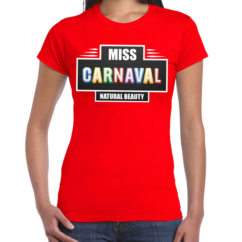 Miss Carnaval verkleed t-shirt rood voor dames
