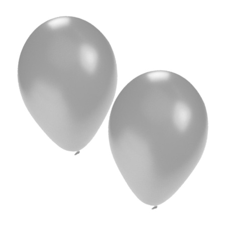 Ballonnen wit en zilver 30x