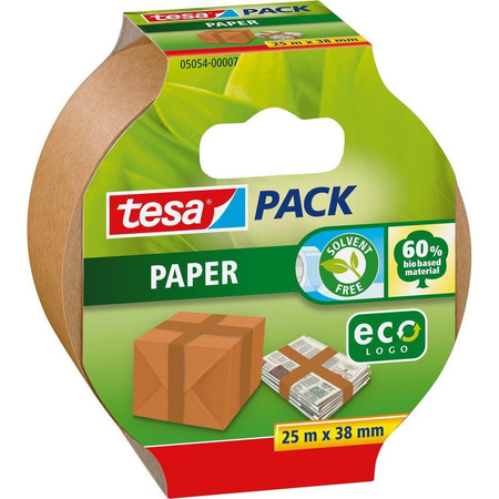 1x Tesa paper packagingtape 25 mtr x 38 mm