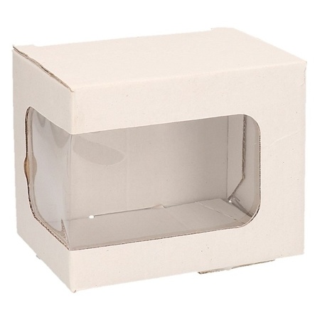 25x Kerstbal verpakken doosje met venster 12 x 9 x 10 cm 