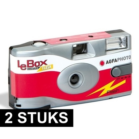 2x disposable cameras with flash
