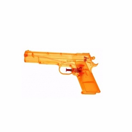 3 orange transparant water pistols 20 cm