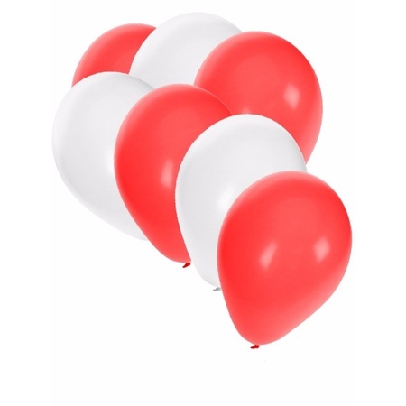 Ballonnen pakket rood wit