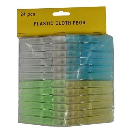 96x Plastic pegs 8 cm