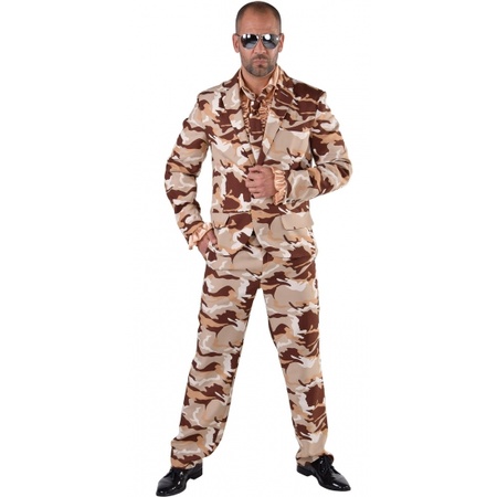 Kostuum met leger print voor heren