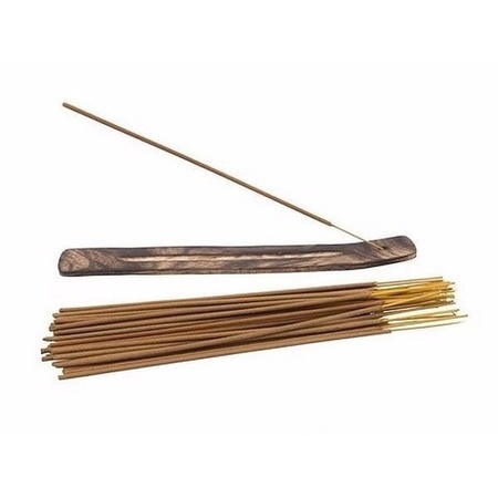 Citronella incense sticks with holder - 90x incense - lemon scent