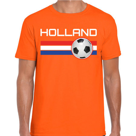 hybride Ziek persoon binnenkort Holland voetbal / landen t-shirt oranje heren - Oranje artikelen winkel
