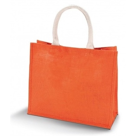 Jute orange shopping bag 42 cm