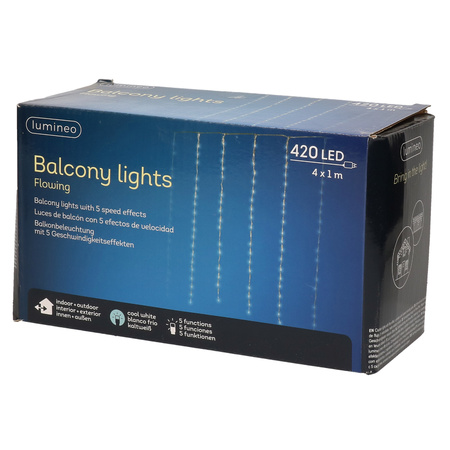 Ijspegelverlichting/strengverlichting helder wit 420 lampjes