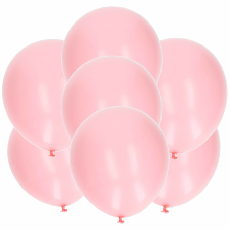 Ballonnen wit en baby roze 30x