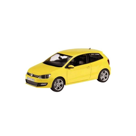 Model auto Volkswagen Polo GTI Mark 5 geel 1:43