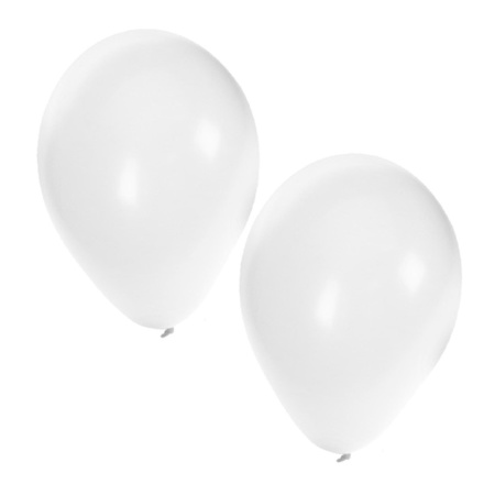 30x balloons white and silver